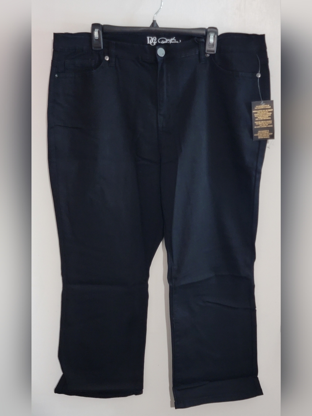 DG2 By Diane Gilman Black Stretchy Jeans 18WP
